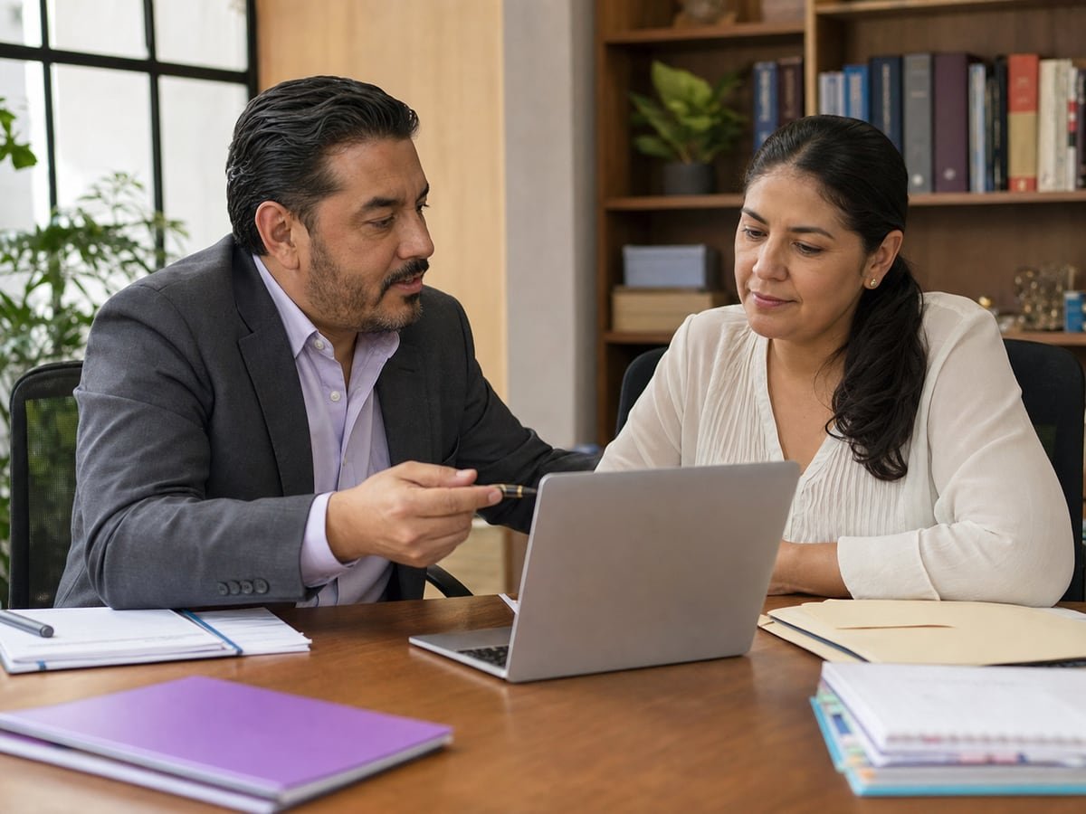 Equipo financiero revisando documentos y diferencias